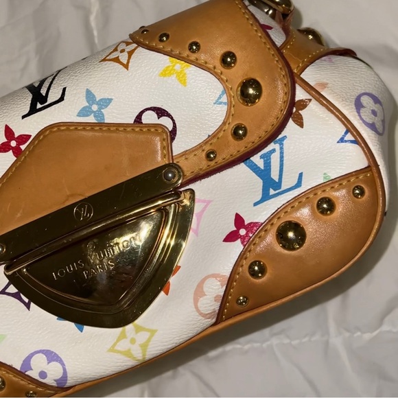 DEADSTOCK Louis Vuitton Marilyn White Multi Color Handbag Takashi Murakami - Picture 4 of 16